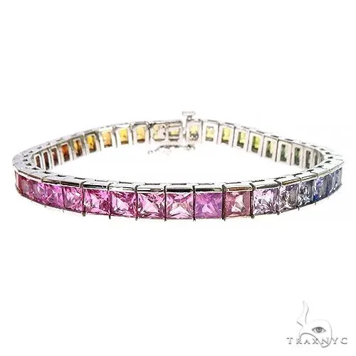 PIA - For Him GEMSTONES Helga Rainbow Sapphire Princess Cut Bracelet 66890