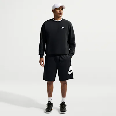 Nike Club Men's French Terry Alumni Shorts - Black/Black/White