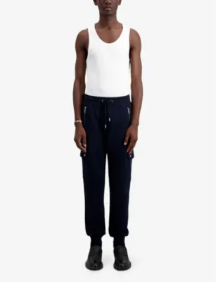 THE KOOPLES Drawstring-waist zipped-pocket cotton-jersey jogging bottoms detail 2