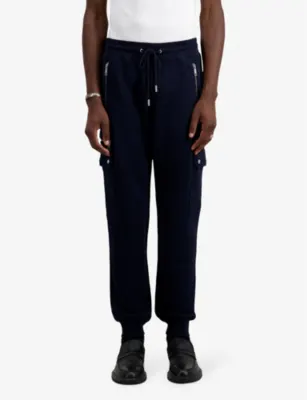 THE KOOPLES Drawstring-waist zipped-pocket cotton-jersey jogging bottoms detail 3