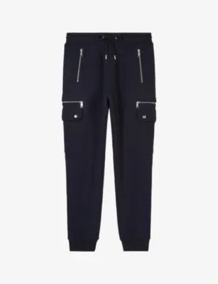 THE KOOPLES Drawstring-waist zipped-pocket cotton-jersey jogging bottoms