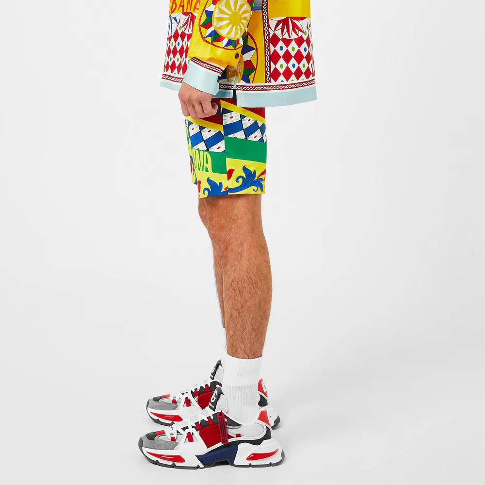 Dolce and Gabbana Carretto Print Swim Shorts detail 2