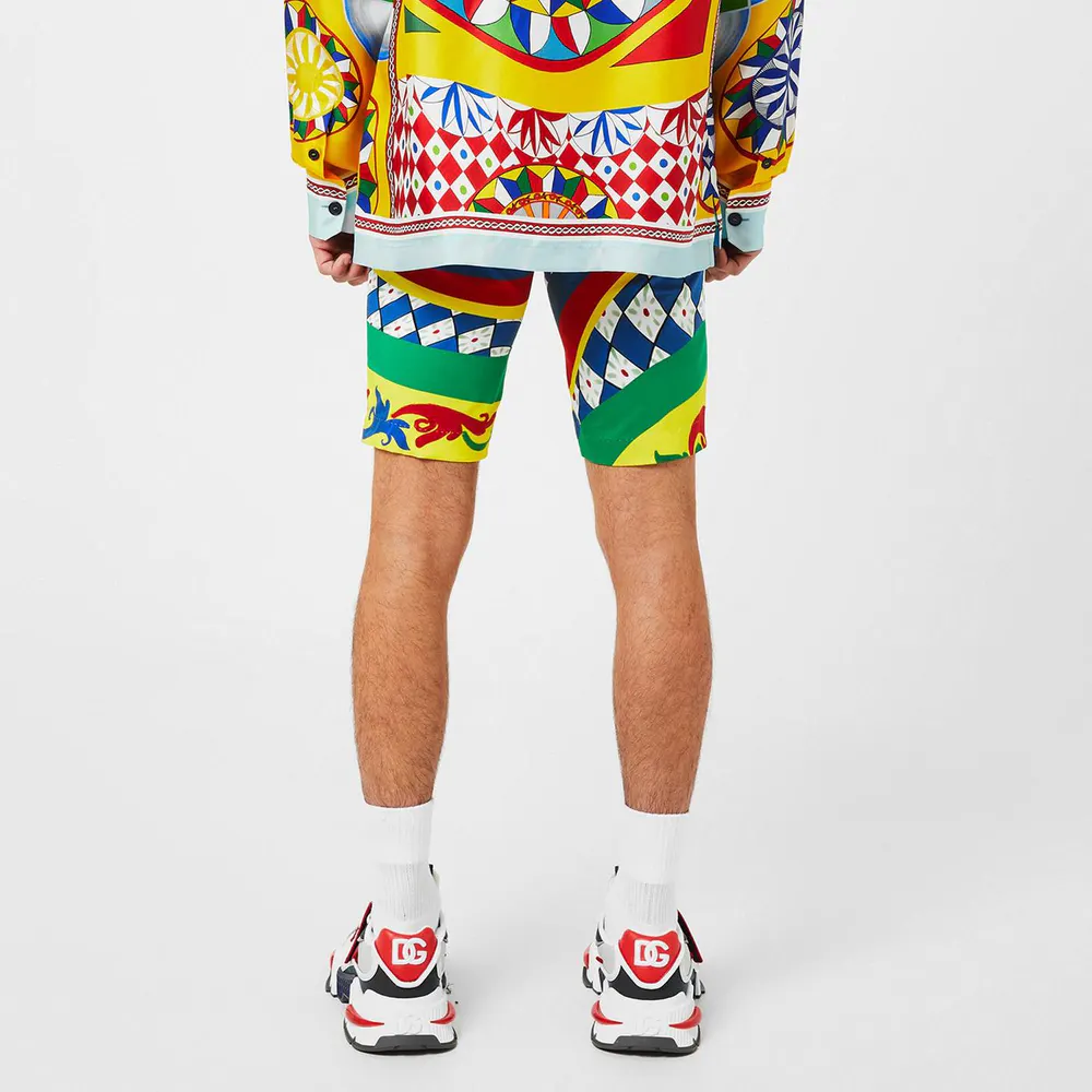 Dolce and Gabbana Carretto Print Swim Shorts detail 3