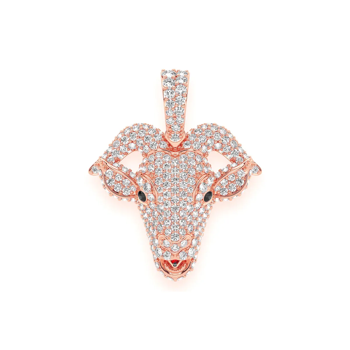 For Him Goat Head Diamond Pendant in 2.50ctw / Rose Gold / Natural Diamond – Pendant