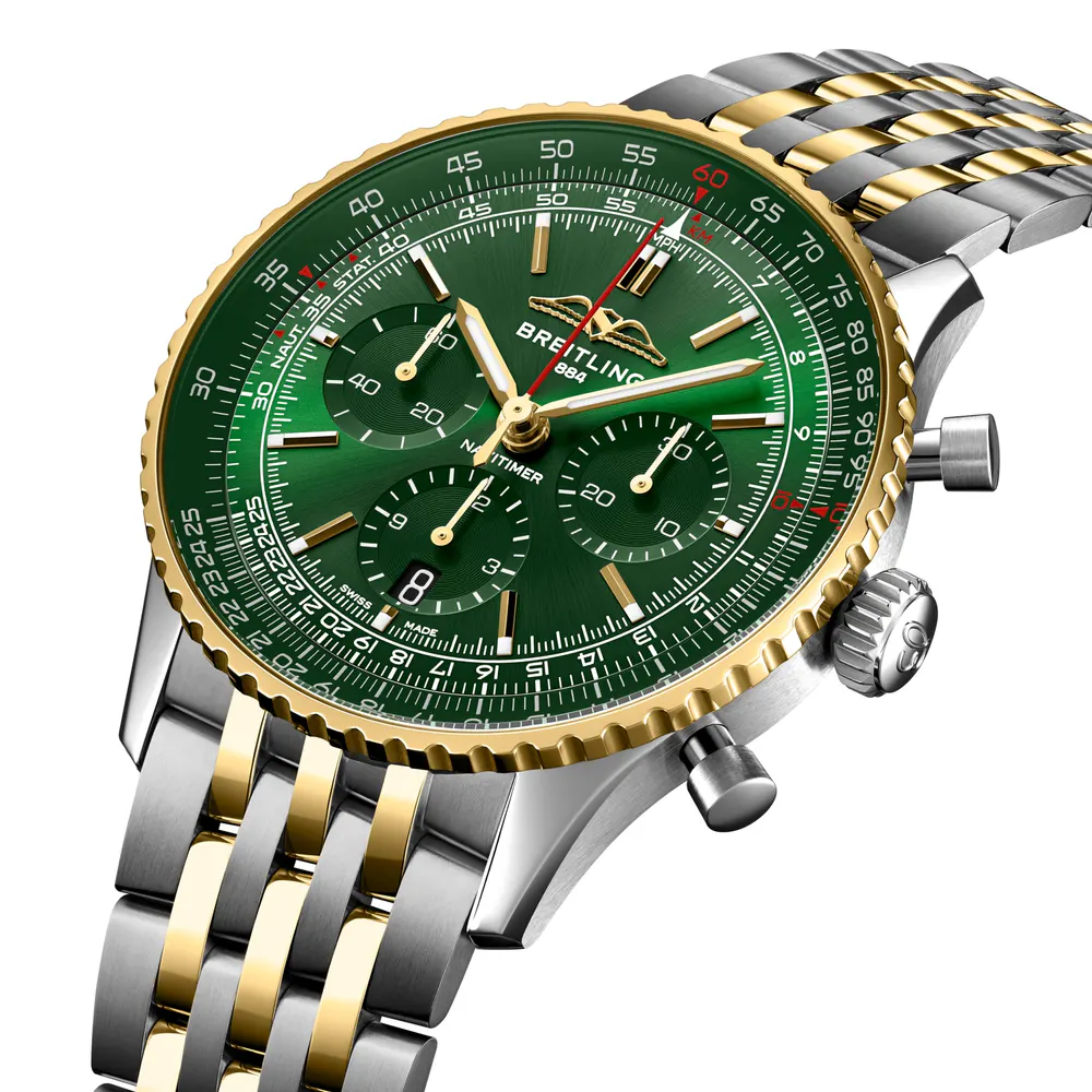 Breitling Navitimer B01 Chronograph 43mm Dark Green Dial Mens Watch Exclusive to The For Him Group detail 2