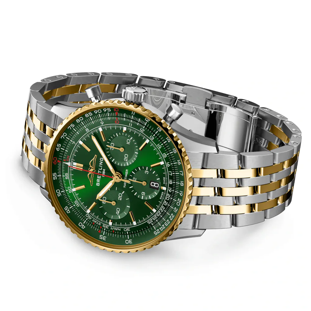 Breitling Navitimer B01 Chronograph 43mm Dark Green Dial Mens Watch Exclusive to The For Him Group detail 3