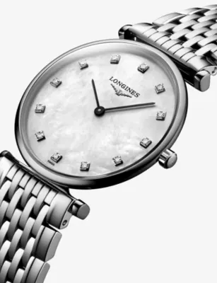 LONGINES La Grande Classique Mother-Of-Pearl Stainless-Steel And 0.081ct Diamond Quartz Watch detail 3