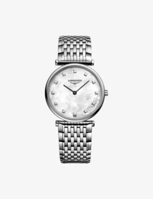 LONGINES La Grande Classique Mother-Of-Pearl Stainless-Steel And 0.081ct Diamond Quartz Watch