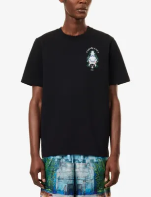 CASABLANCA Classic Hotel Cotton T-Shirt detail 3