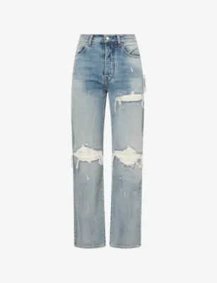 AMIRI Distressed Straight-Leg Denim Jeans
