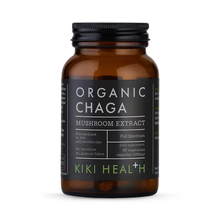 KIKI HEALTH Organic Chaga Mushroom Extract - 60 Vegicaps