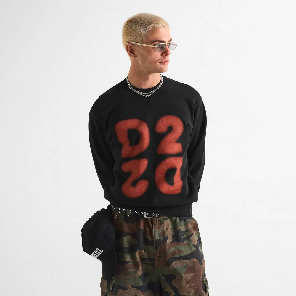 DSquared2 DSQ D2 Logo Crew Swt Sn63 detail 3