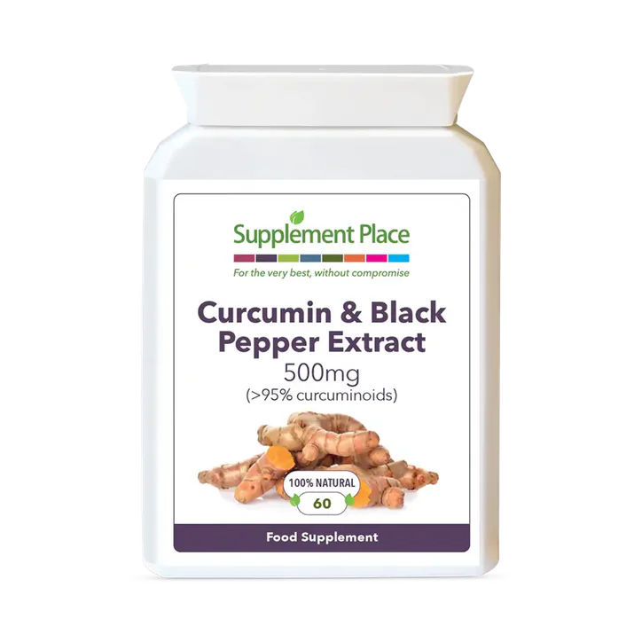 Supplement Place Curcumin & Black Pepper Capsules | 500mg | 95% Curcuminoids | 60 Capsules