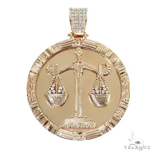 RINA - For Him CUSTOM 14K Gold Libra Sign Pendant 66700 – Pendant