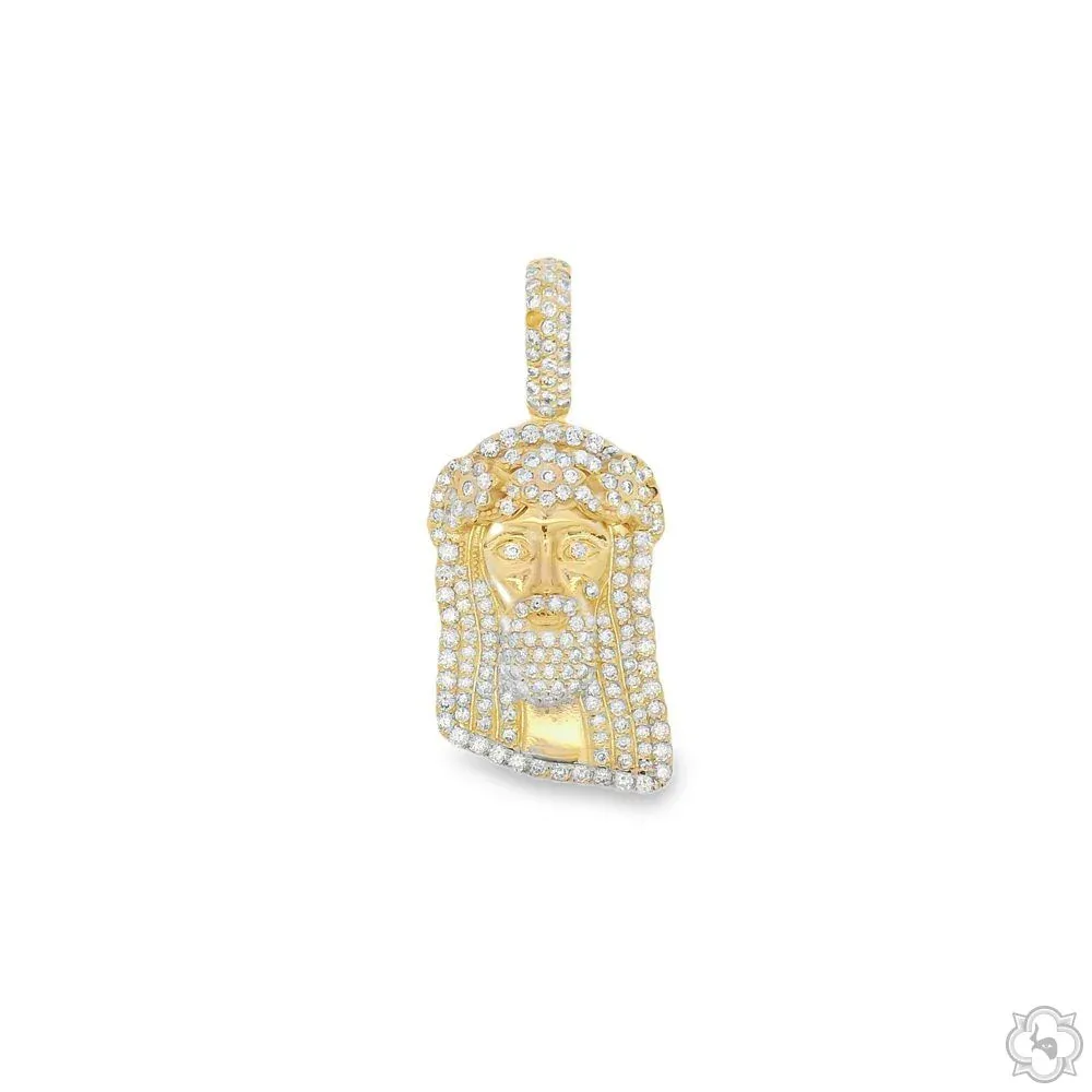 RINA - For Him FACTORY For Him Crowned Diamond Jesus Pendant [Mini] 70185 in Rose Gold – Pendant