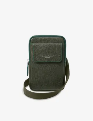 ASPINAL OF LONDON Reporter Logo-Embossed Leather Phone Case