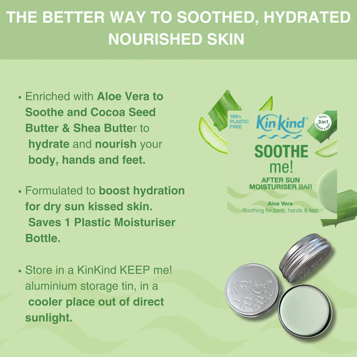 KinKind SOOTHE me! Aloe Vera After Sun Moisturiser Bar 40g detail 2