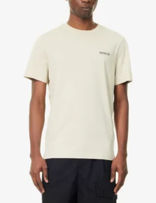 MONCLER Split-Logo Badge Cotton T-shirt detail 3