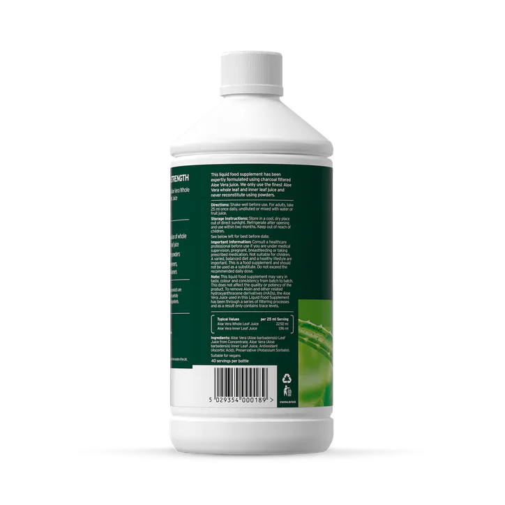 Aloe Pura Maximum Strength Aloe Vera Juice 1000ml, additional product view 2