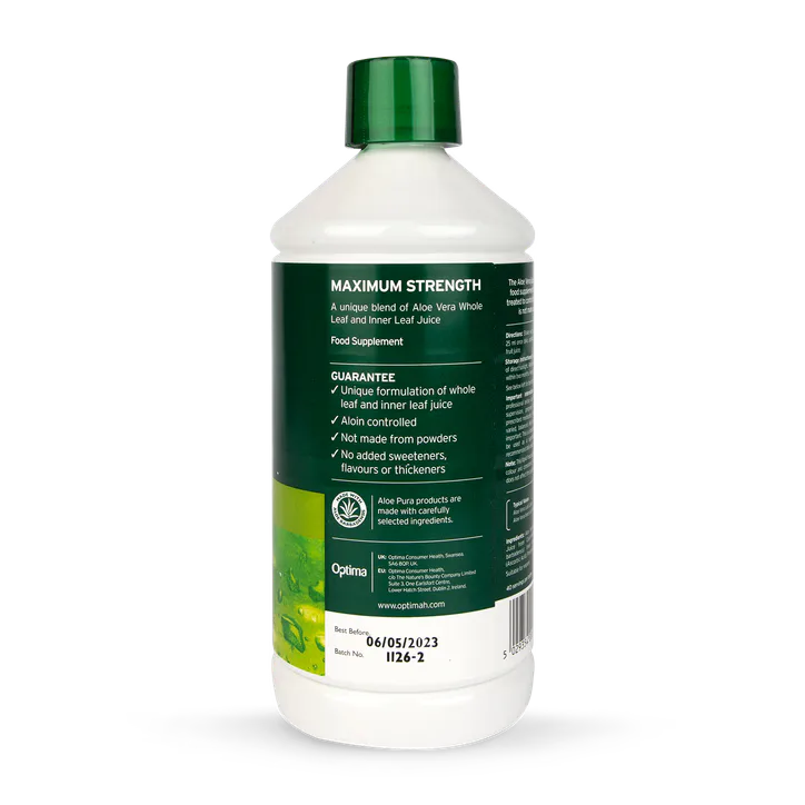 Aloe Pura Maximum Strength Aloe Vera Juice 1000ml, additional product view 3