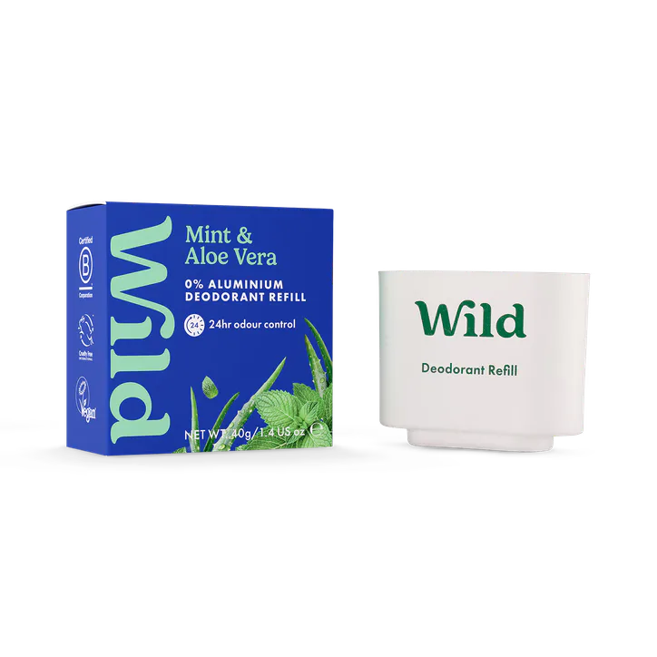 Wild Mint & Aloe Natural Deodorant Refill 40g