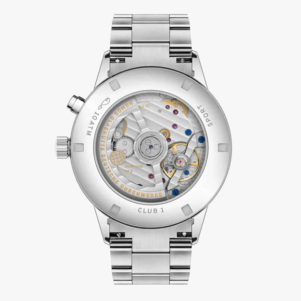 NOMOS Glashutte Club Sport Neomatik Worldtimer 40mm Mens Watch Silver in Silver, additional product view 2