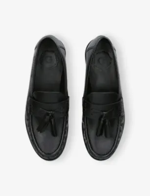 GRENSON Omar Leather Loafers - EUR 41 / 7 UK MEN in BLACK, additional product view 2