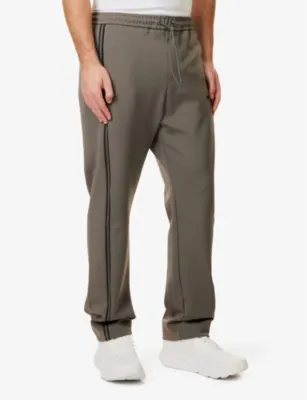 BOSS Athleisure straight-leg cotton-blend stretch-jersey jogging bottoms detail 3