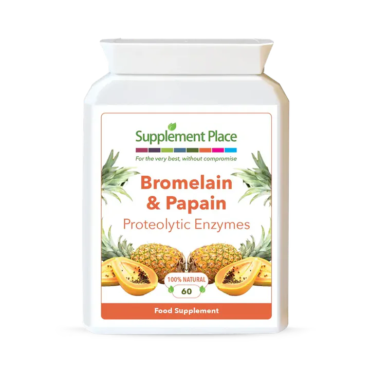 Supplement Place Bromelain & Papain Proteolytic Enzymes | 60 Capsules