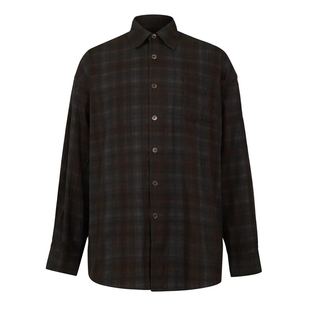 Our Legacy Our Borrowed Shirt Sn64 in Brown Check – Clothing