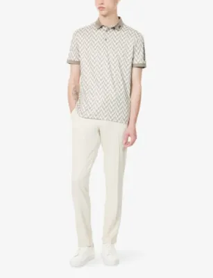 J.LINDEBERG Tour Tech-Print Woven Polo Shirt detail 2