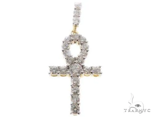 RINA - For Him CUSTOM 10K Gold Ankh Cross Pendant 64465 in Rose – Pendant