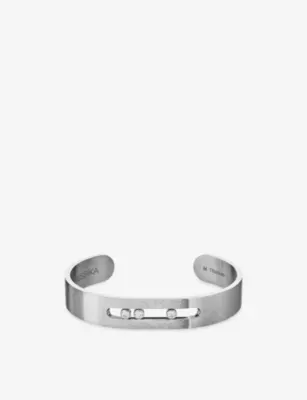MESSIKA Move Titanium And 0.23ct Diamond Bangle Bracelet - XS