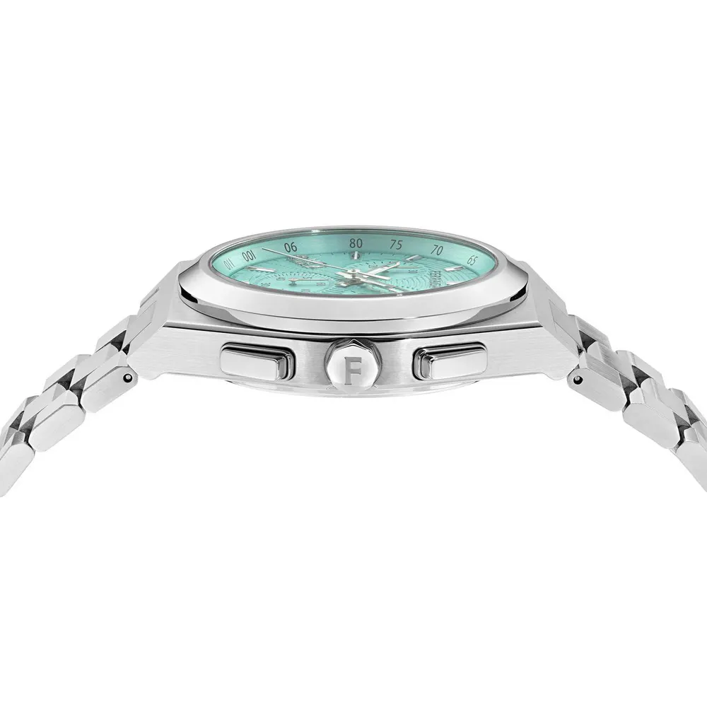 Ferragamo Men's Vega Quartz Analogue Watch in Blue/Silver, additional product view 3
