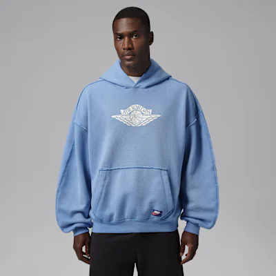 Jordan Flight Wings Men's Fleece Pullover Hoodie - Blue Beyond/Sail