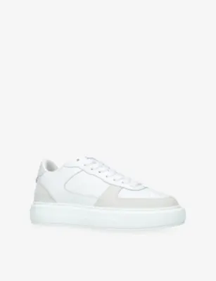 CLEENS Court Leather and Suede Trainers - EUR 40 / 6 UK MEN in WHITE/COMB, additional product view 3