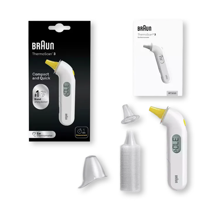 BRAUN Compact Thermoscan Ear Thermometer White IRT3030, additional product view 2