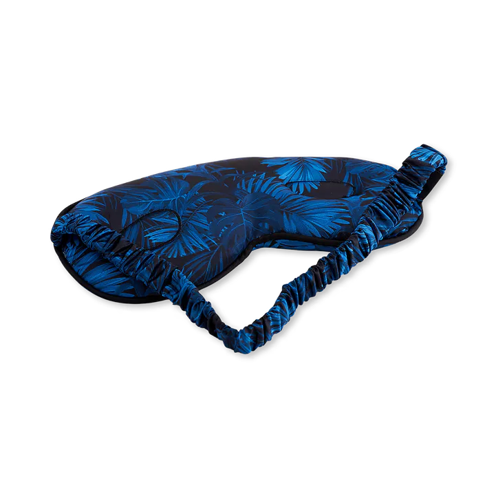 Smug Cloud Padded Satin Sleep Mask Palm Noir, additional product view 2