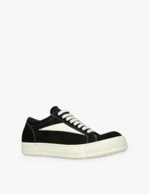 RICK OWENS Vintage Suede Trainers - EUR 42 / 8 UK MEN in BLACK, additional product view 3