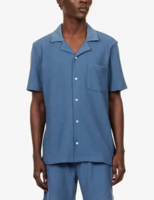 PAIGE Oliver Short-Sleeve Cotton-Blend Shirt detail 3