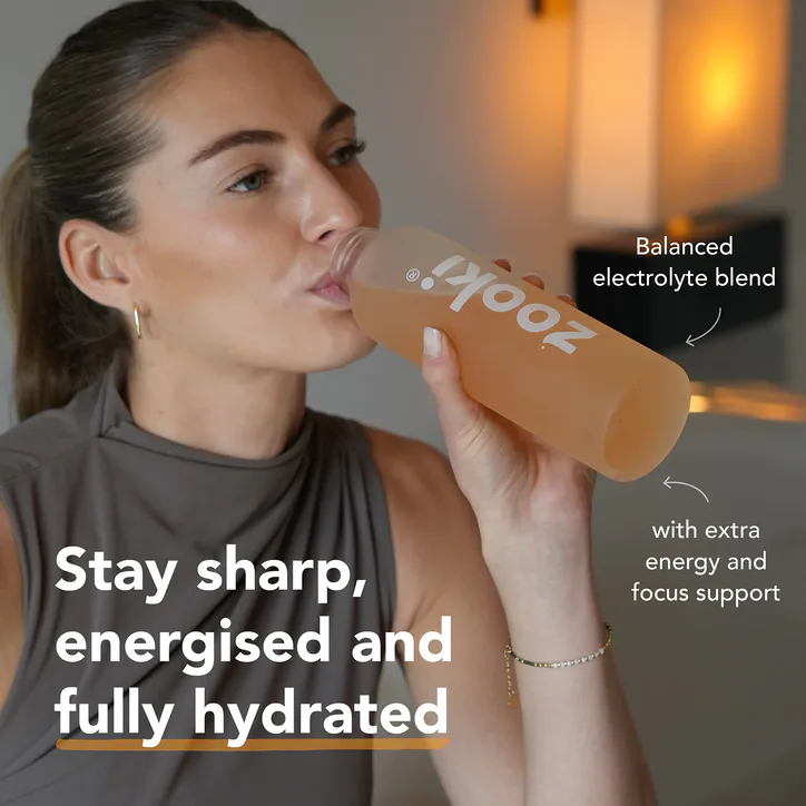 Zooki Electrolytes+ Energy & Focus, Peach Flavour 7 Sachets detail 3