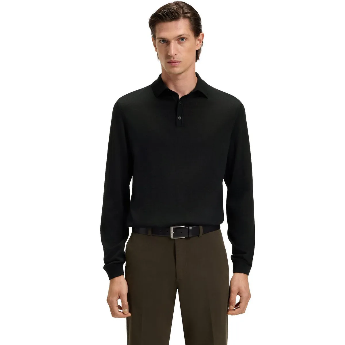 Boss Men's Lancione Long-Sleeve Polo