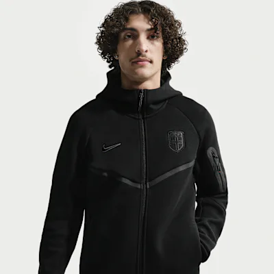 Nike Norway Tech Fleece Windrunner Men's Nike Football Full-Zip Hoodie - Black/Anthracite