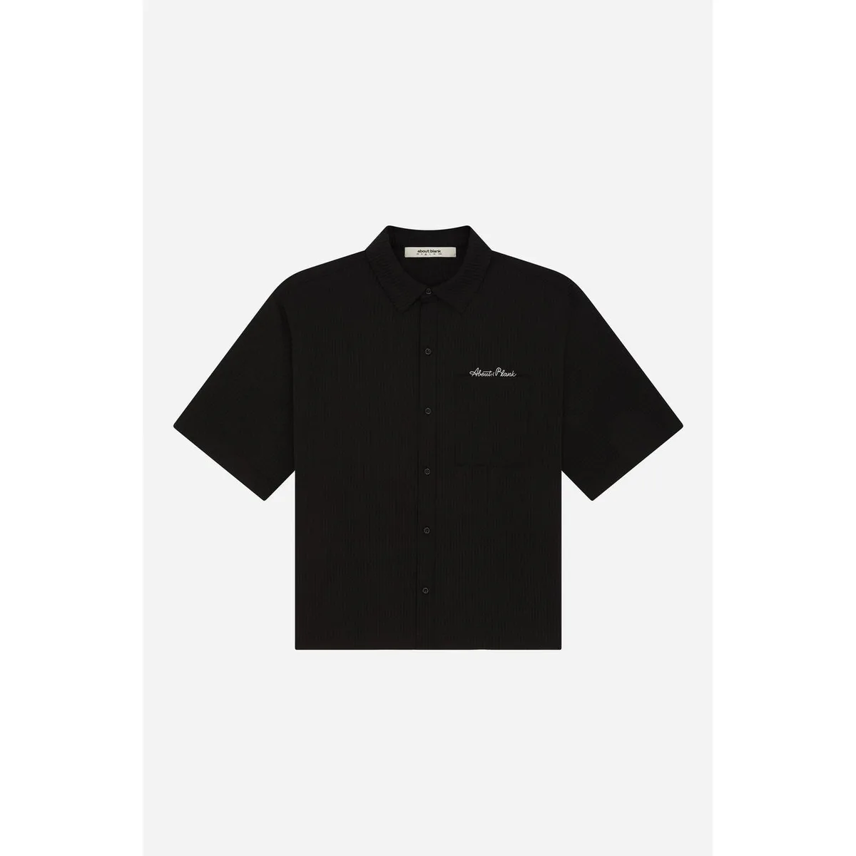 about:blank Men's Short Sleeve Plain Shirt