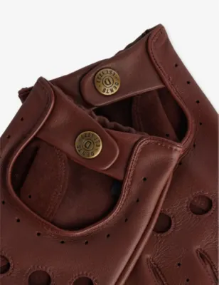 DENTS Delta unlined leather driving gloves - L detail 2