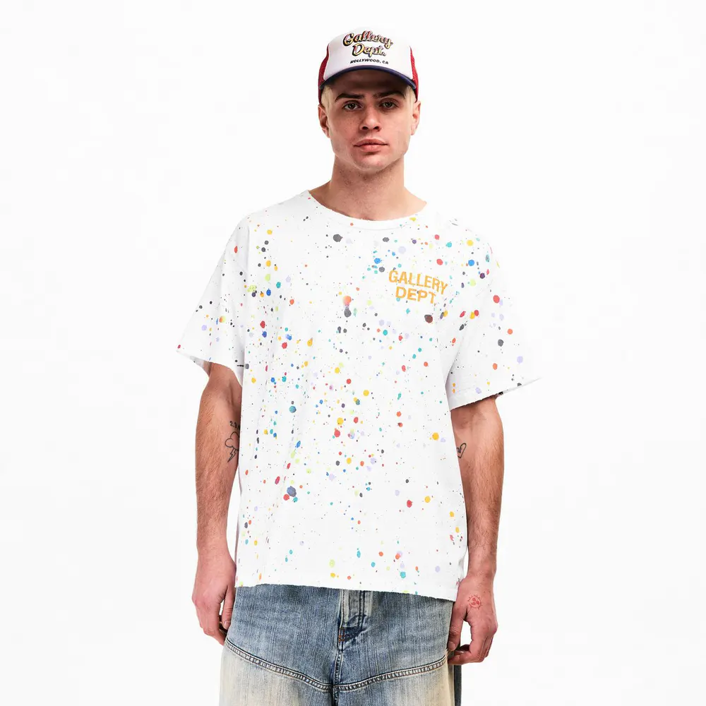 Gallery Dept Men's Le Pop T-Shirt in Clean White, additional product view 3
