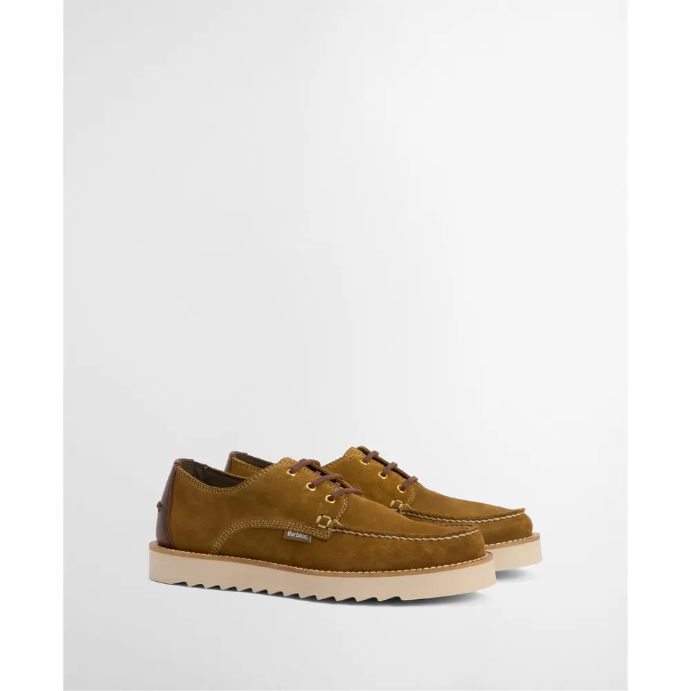Barbour Mens Aydon Derby Shoes in BR13 Tffe Suede, additional product view 2