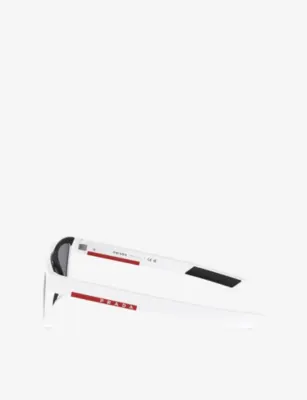 PRADA LINEA ROSSA PS 02ZSU Rectangle-Frame Acetate Sunglasses detail 2
