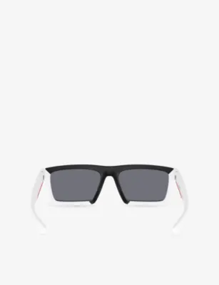 PRADA LINEA ROSSA PS 02ZSU Rectangle-Frame Acetate Sunglasses detail 3