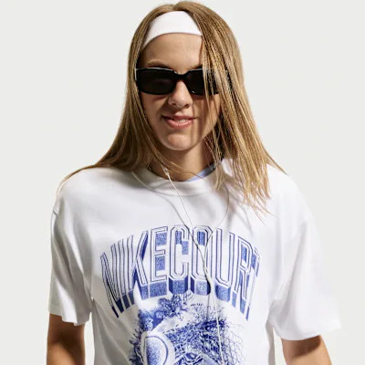 Nike NikeCourt Slam Tennis T-Shirt - White in White – Nike men's and unisex